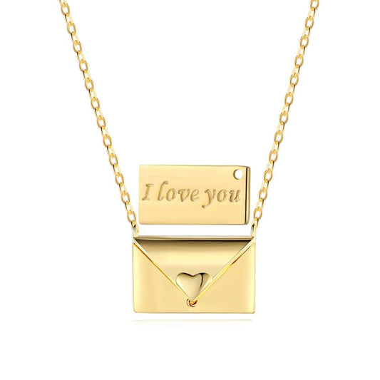 [Elowen Jewels]Envelope Heart Shape Mother's Day Necklace