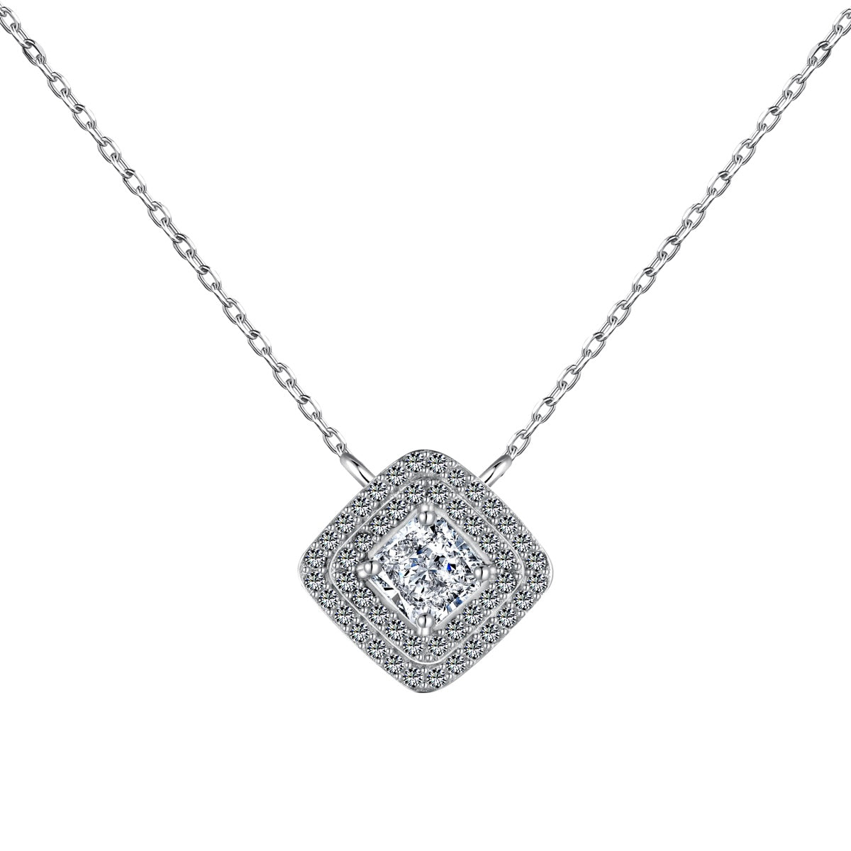 [Elowen Jewels]Sparkling Asscher Cut Necklace