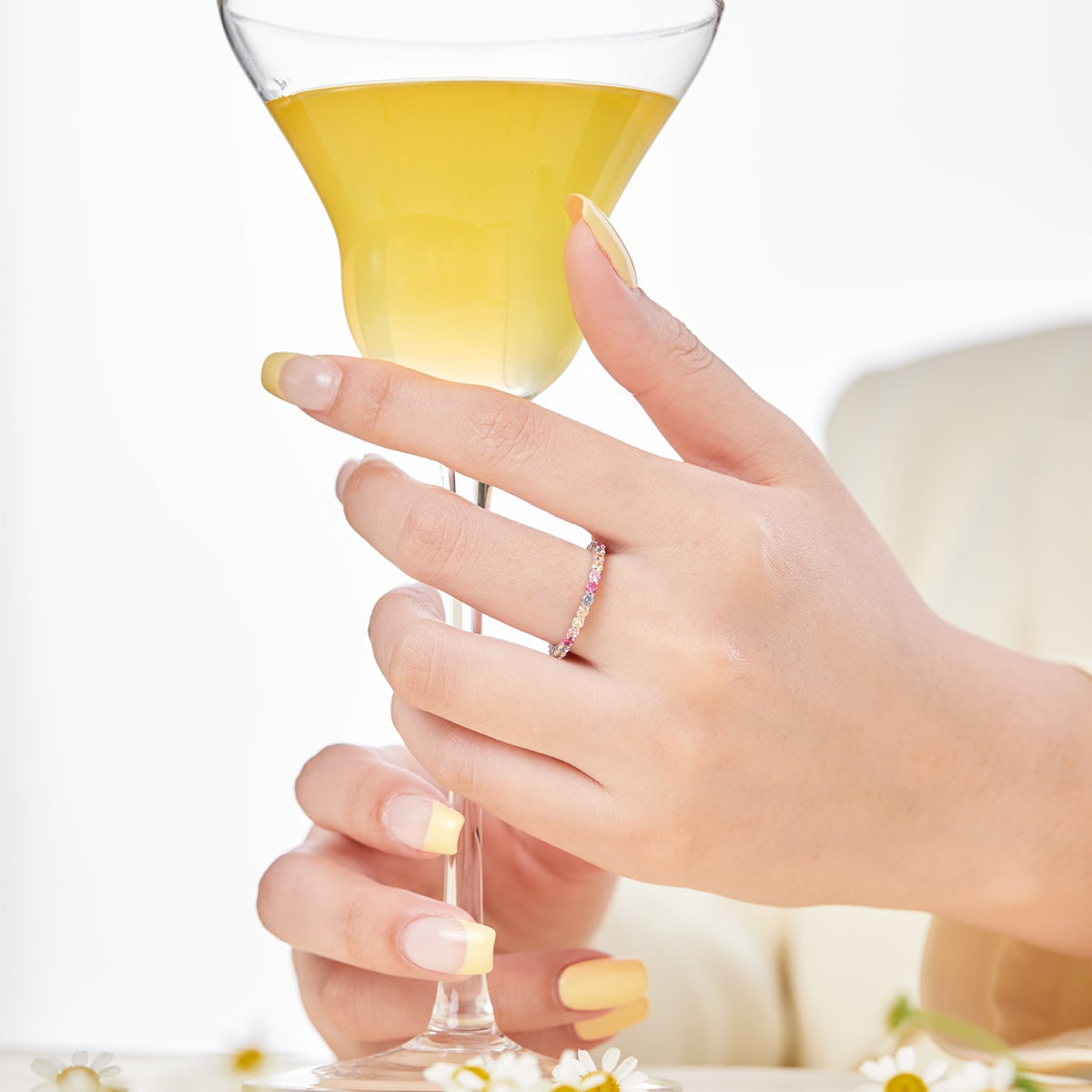 [Elowen Jewels]Elegant Vivid Round Cut Daily Ring