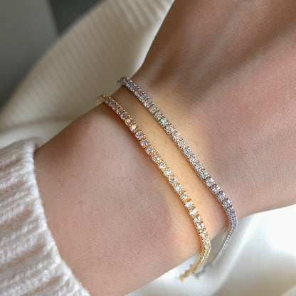 [Elowen Jewels]Radiant Shinning Princess Cut Tennis Bracelet