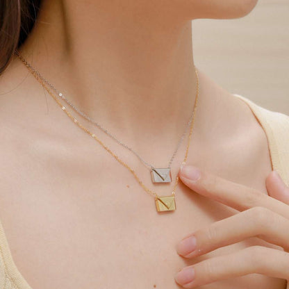 [Elowen Jewels]Envelope Heart Shape Mother's Day Necklace