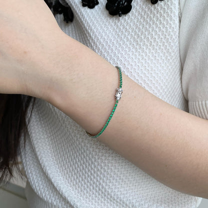 [Elowen Jewels]Dazzling Colorful Round Cut Daily Bracelet