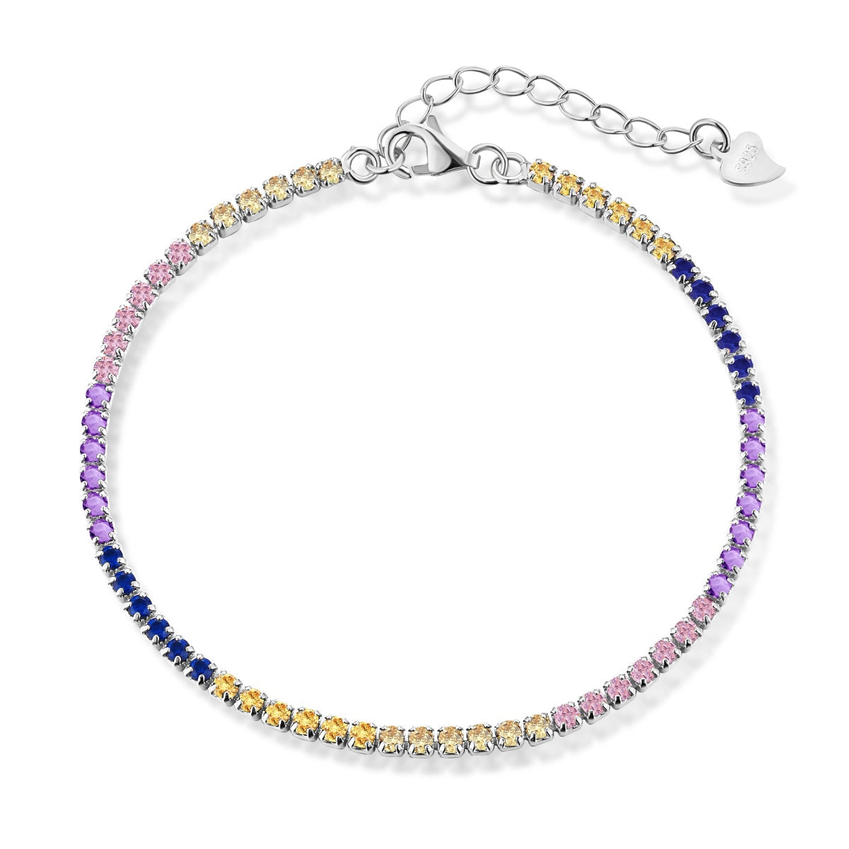 [Elowen Jewels]Radiant Shinning Princess Cut Tennis Bracelet