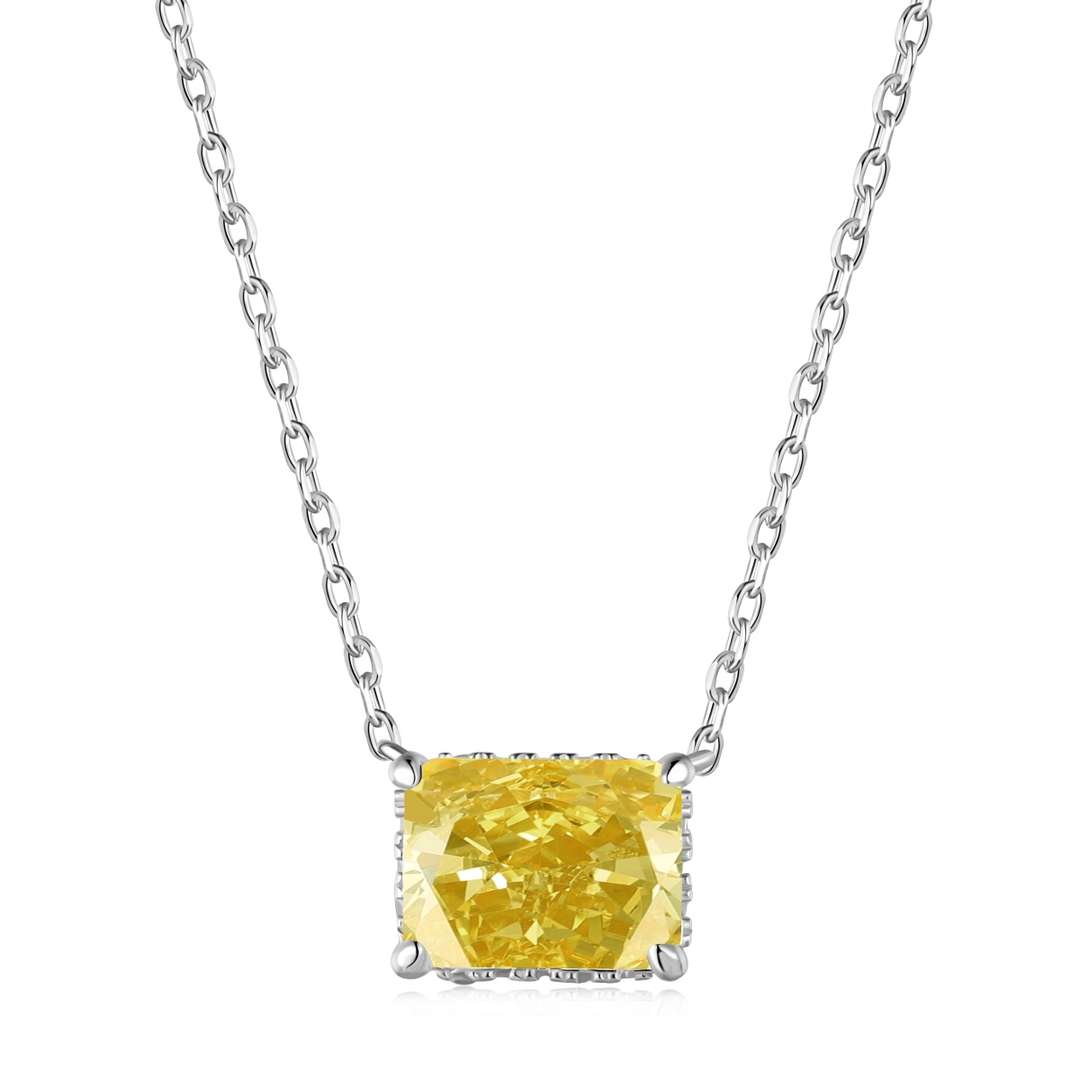 [Elowen Jewels]Luxurious Square Shape Colorful Necalack