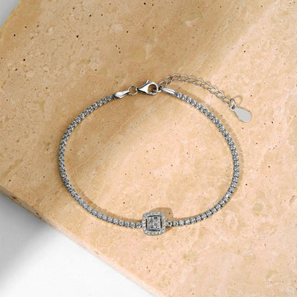 [Elowen Jewels]Luxurious Dazzling Square Shape Banquet Bracelet