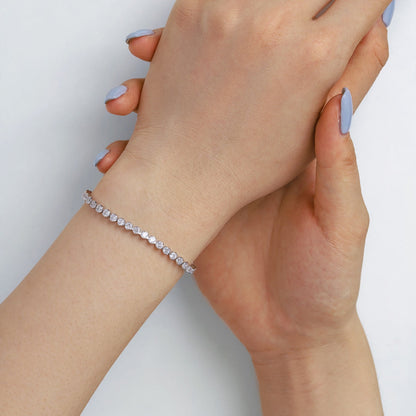 [Elowen Jewels]Ornate  Sparkling Round Cut Daily Bracelet