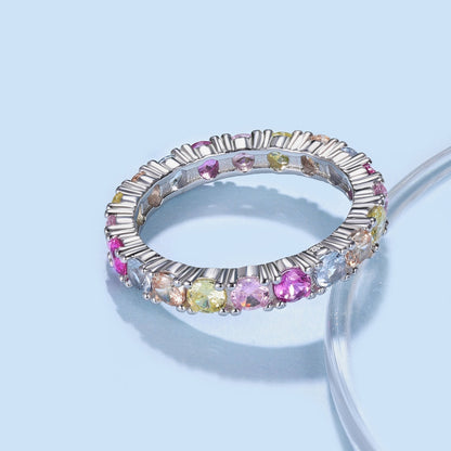 [Elowen Jewels]Dazzling Lustrous Round Cut Tennis Ring