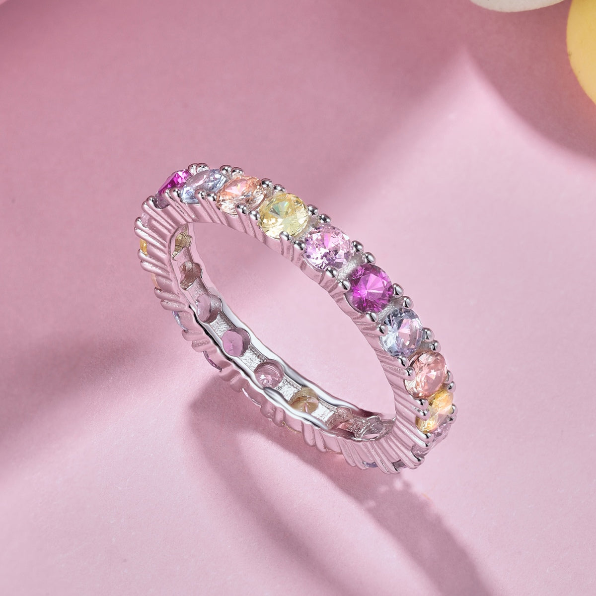 [Elowen Jewels]Dazzling Lustrous Round Cut Tennis Ring
