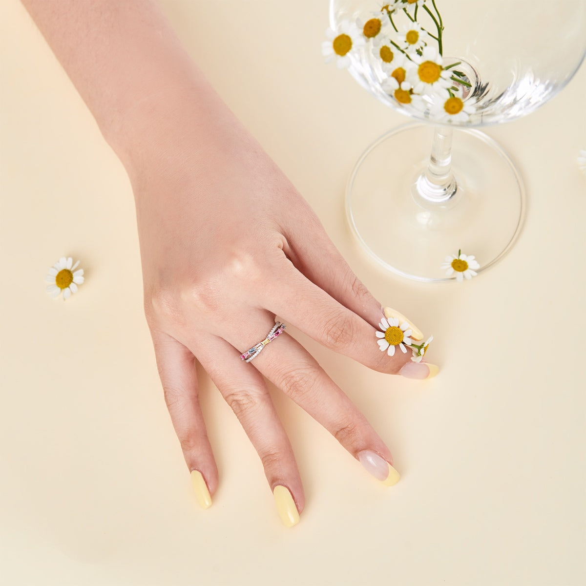 [Elowen Jewels]Energetic Elegant Radiant Cut Party Ring