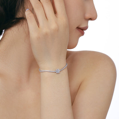 [Elowen Jewels]Luxurious Dazzling Square Shape Banquet Bracelet