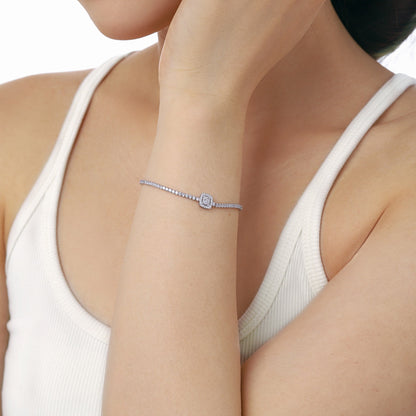 [Elowen Jewels]Luxurious Dazzling Square Shape Banquet Bracelet