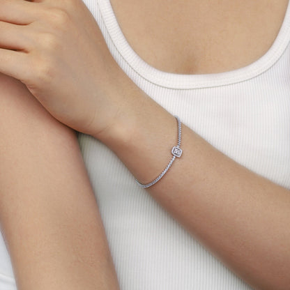 [Elowen Jewels]Luxurious Dazzling Square Shape Banquet Bracelet