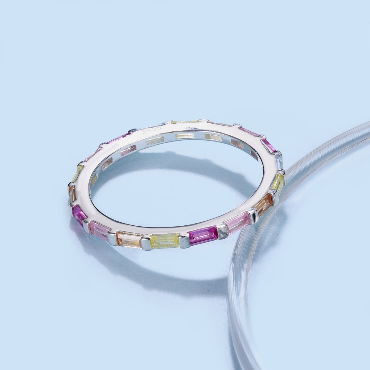 [Elowen Jewels]Exquisite Multicolored Emerald Cut Daily Ring