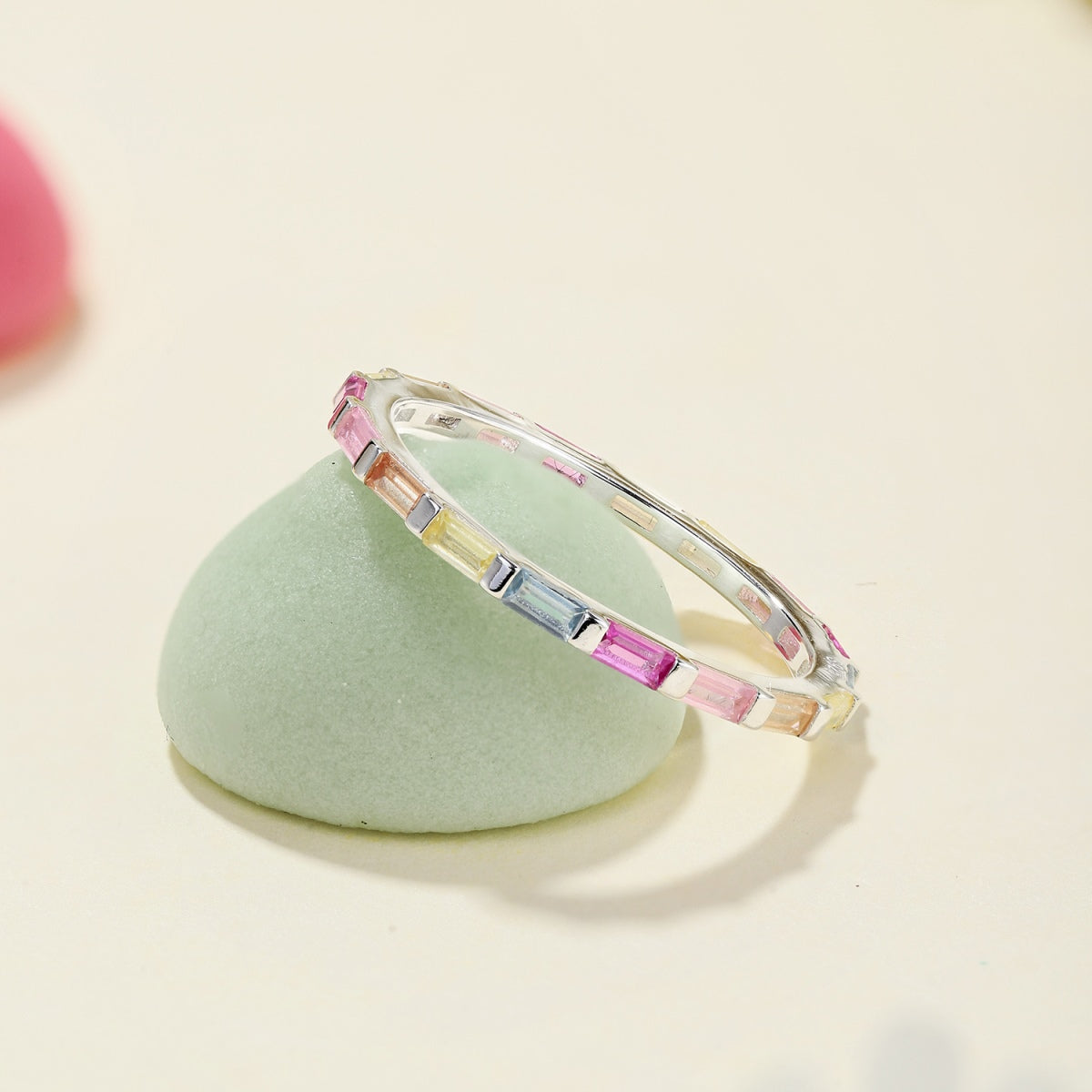 [Elowen Jewels]Exquisite Multicolored Emerald Cut Daily Ring
