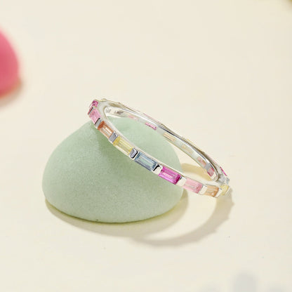 [Elowen Jewels]Exquisite Multicolored Emerald Cut Daily Ring