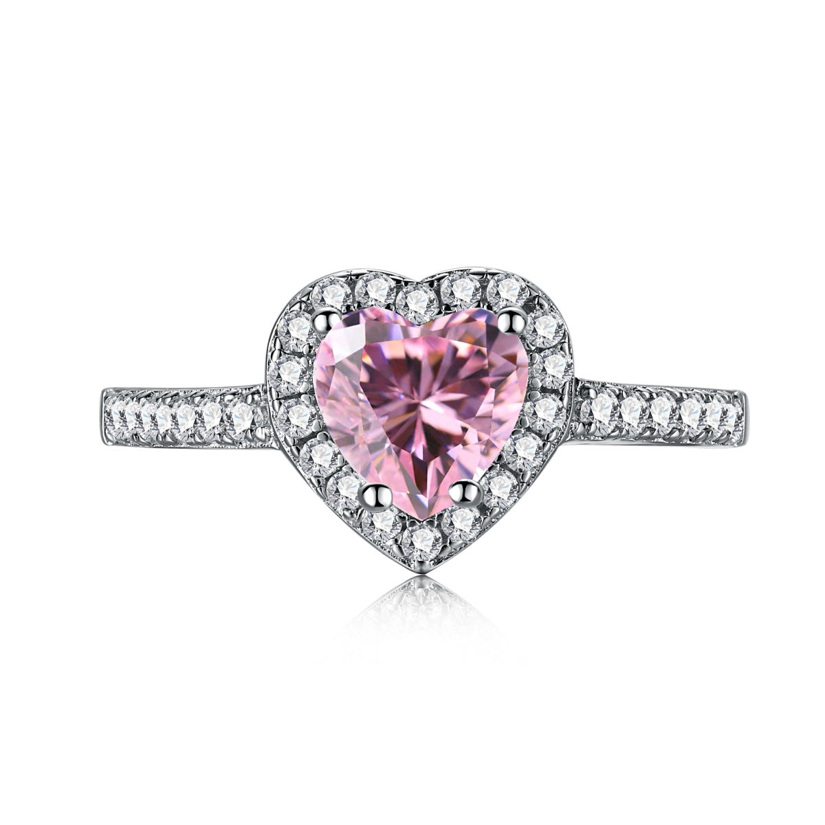 [Elowen Jewels]Eternity Splashy Romantic Heart Shape Lover Ring