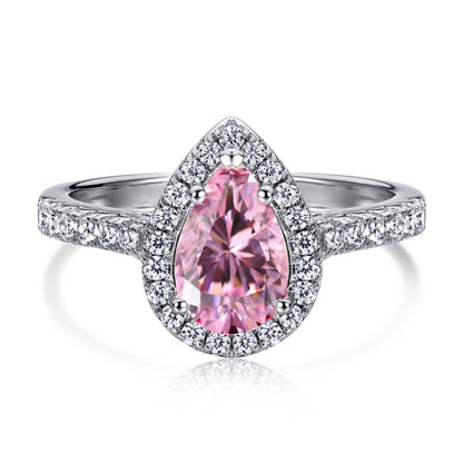 [Elowen Jewels]1.0 Carat Luxurious Resplendent Water Drop Shape Wedding Ring