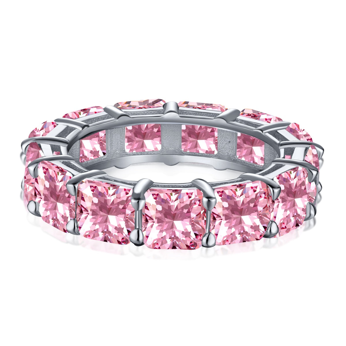 [Elowen Jewels]Elegant Princess Cut Tennis Ring