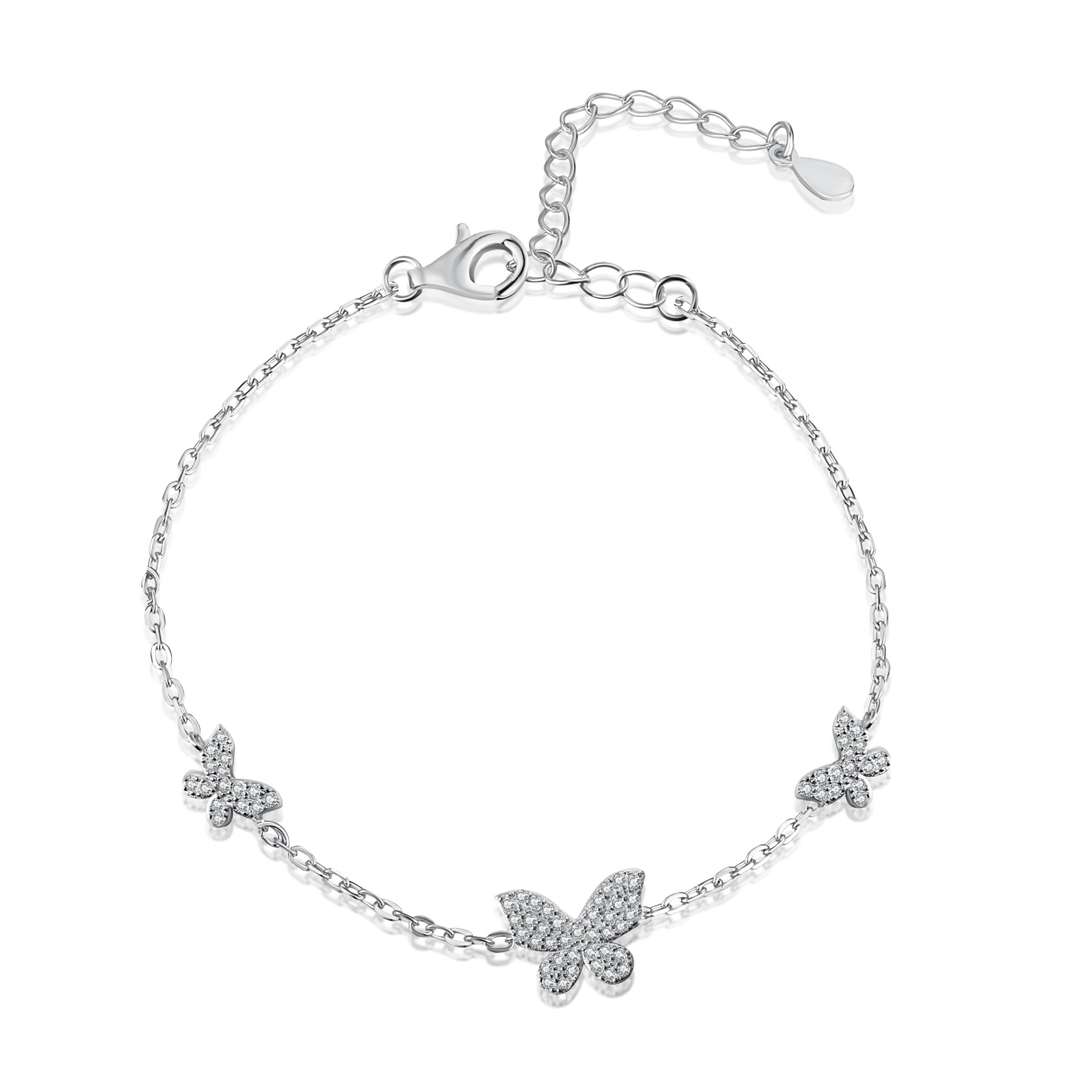 [Elowen Jewels]Delicate Butterfly Pendant Bracelet
