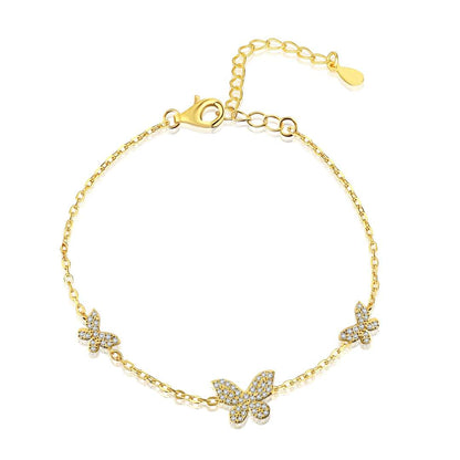 [Elowen Jewels]Delicate Butterfly Pendant Bracelet
