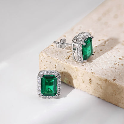 [Elowen Jewels]Luxurious Dainty Emerald Cut Banquet Earrings