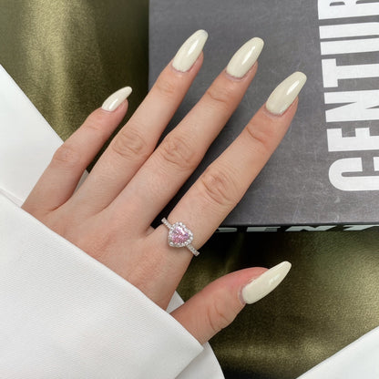 [Elowen Jewels]Eternity Splashy Romantic Heart Shape Lover Ring