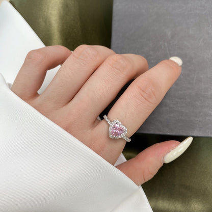 [Elowen Jewels]Eternity Splashy Romantic Heart Shape Lover Ring