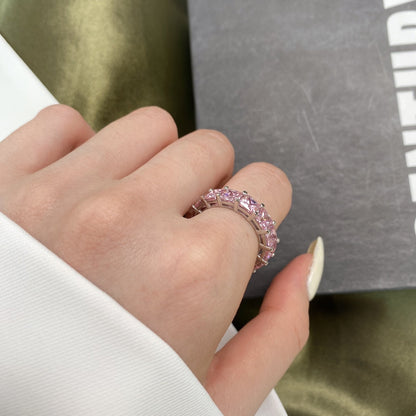 [Elowen Jewels]Elegant Princess Cut Tennis Ring