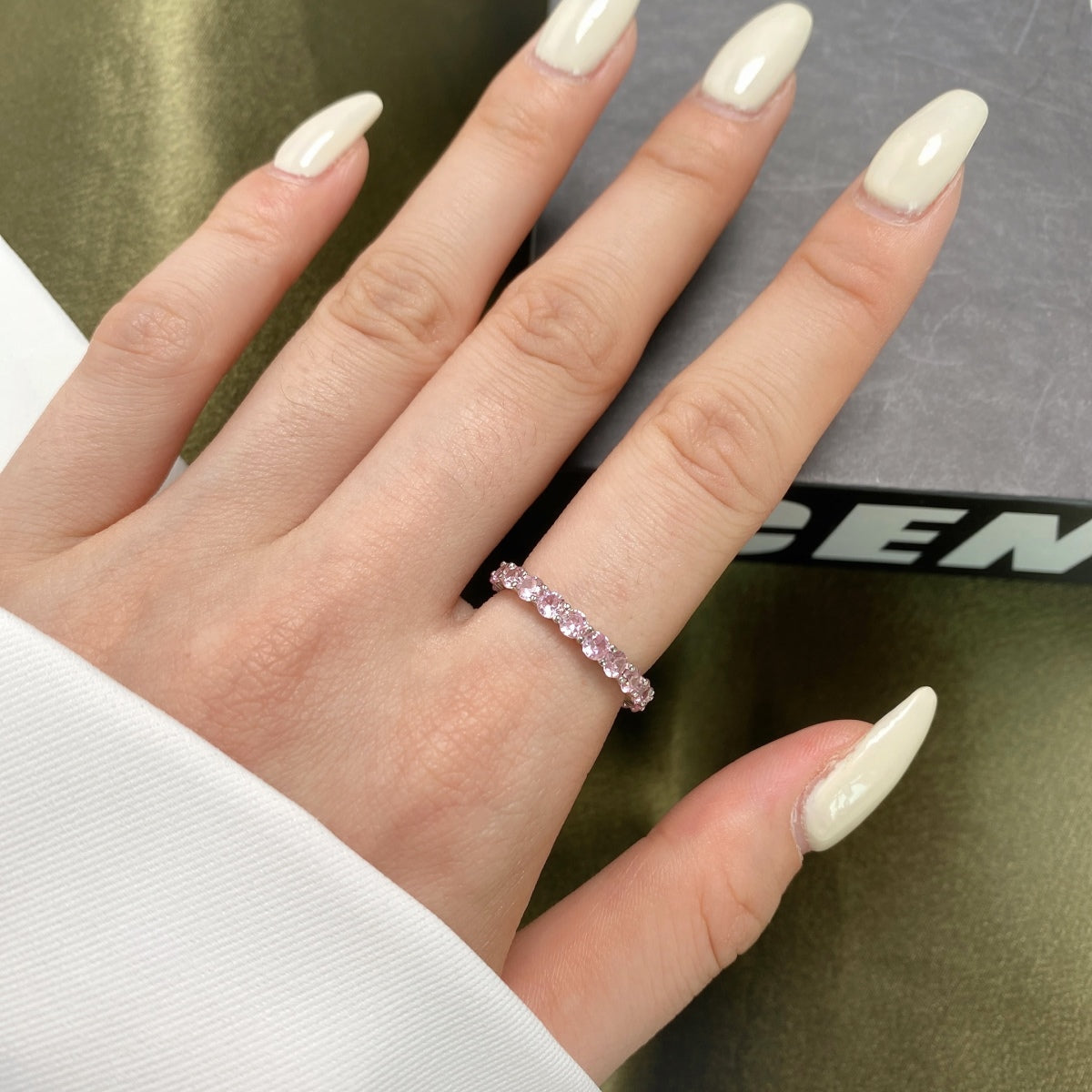 [Elowen Jewels]Sparkling Round Cut Tennis Ring
