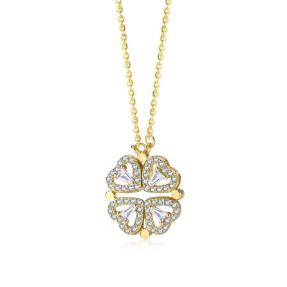 [Elowen Jewels]Ornate Heart Cut Flower Shape Necklace