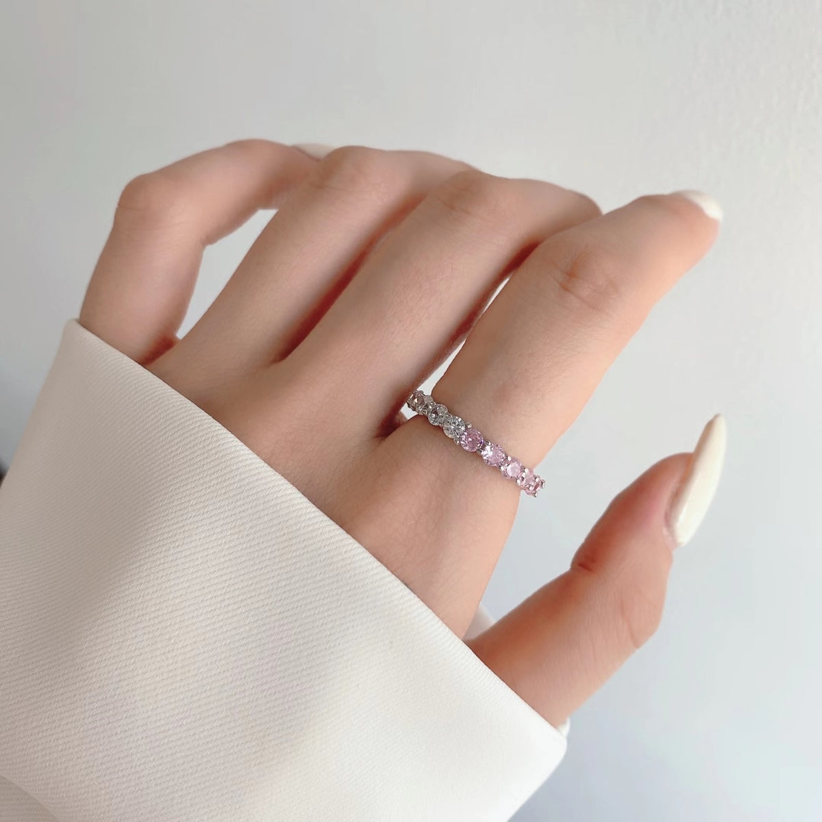 [Elowen Jewels]Sparkling Round Cut Tennis Ring