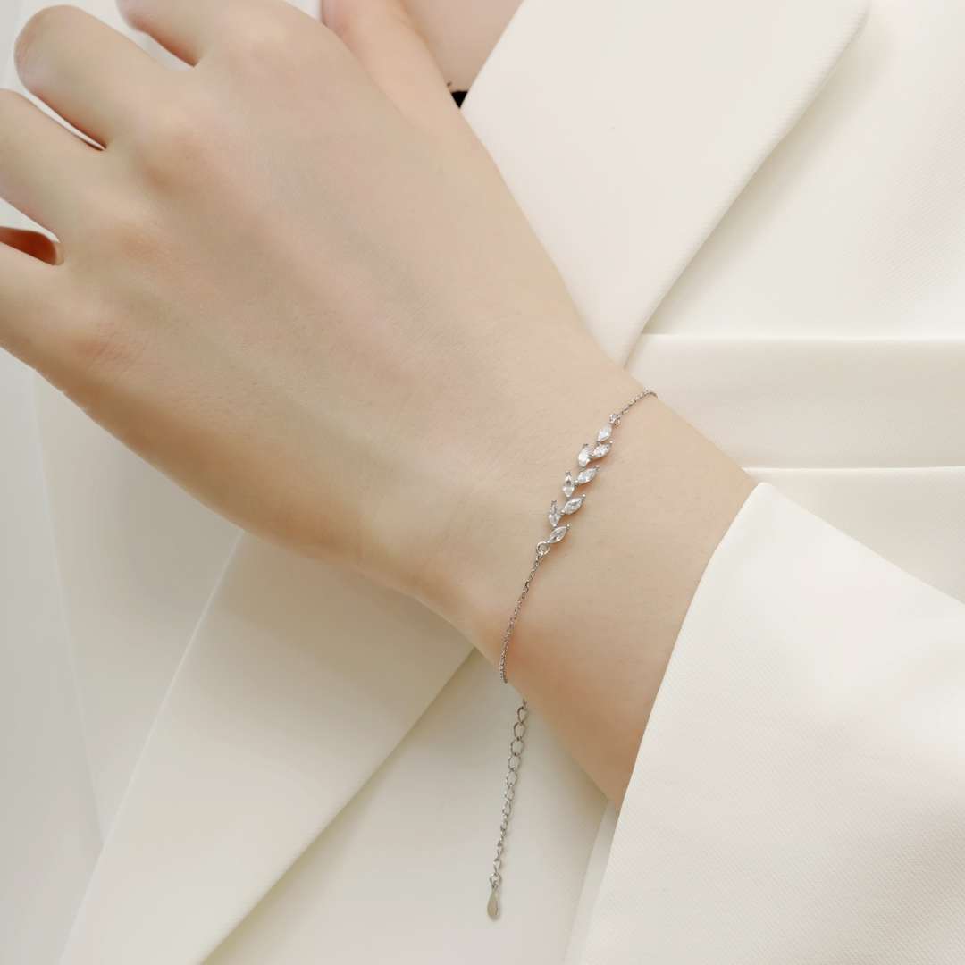 [Elowen Jewels]Elegant Wheat Leaves Shape Bracelet