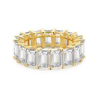 [Elowen Jewel]0.75 Carat Elegant Emerald Cut Tennis Ring