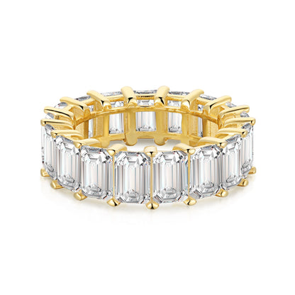 [Elowen Jewels]0.75 Carat Elegant Emerald Cut Tennis Ring