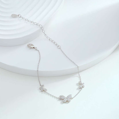 [Elowen Jewels]Delicate Butterfly Pendant Bracelet