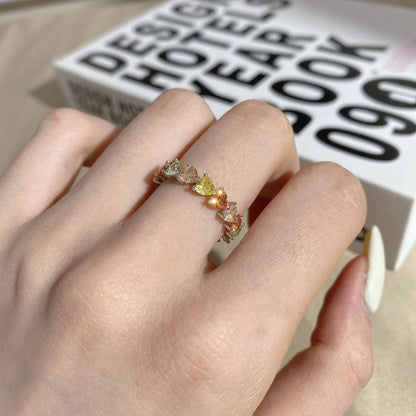 [Elowen Jewels]0.25 Carat Radiant Romance Heart Cut Lover Ring