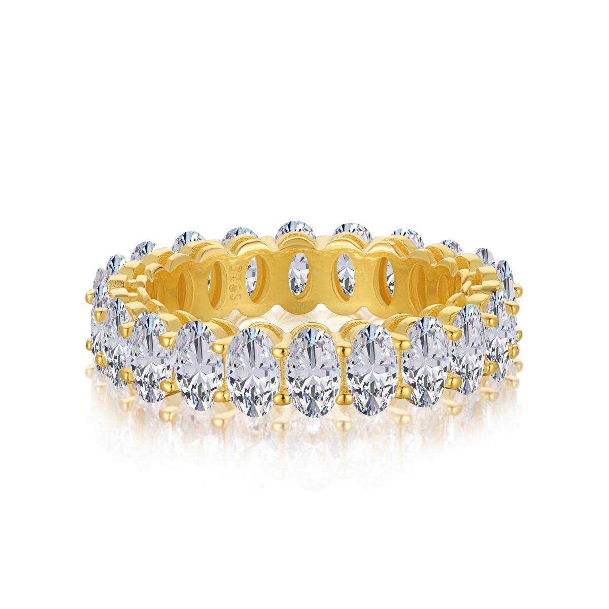 [Elowen Jewels]Ornate Oval Cut Tennis Ring