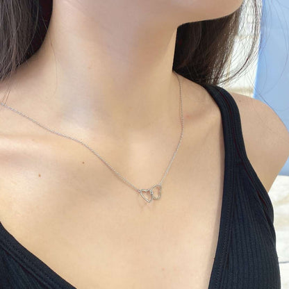 [Elowen Jewels]Sterling Silver Love Double Ring Necklace