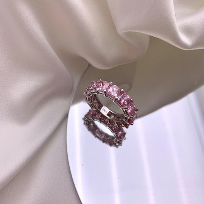 [Elowen Jewels]Elegant Princess Cut Tennis Ring