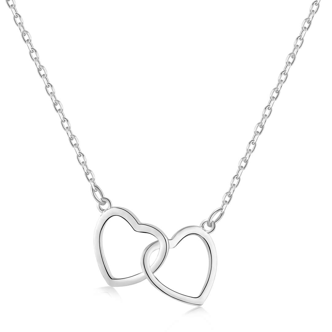 [Elowen Jewels]Sterling Silver Love Double Ring Necklace