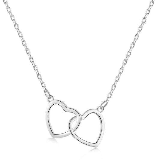 [Elowen Jewels]Sterling Silver Love Double Ring Necklace