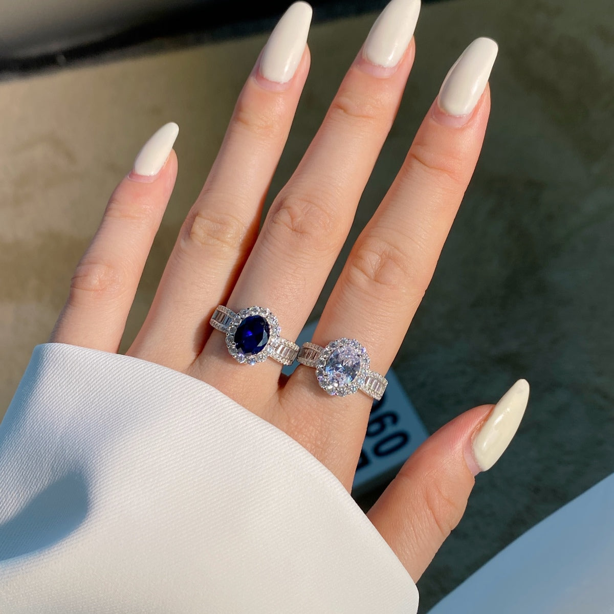 [Elowen Jewels]1.5 Carat Dazzling Charming Oval Cut Banquet Ring