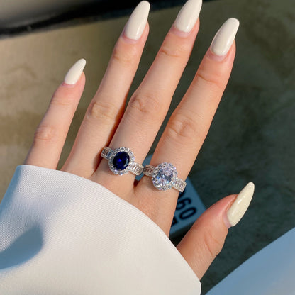 [Elowen Jewels]1.5 Carat Dazzling Charming Oval Cut Banquet Ring