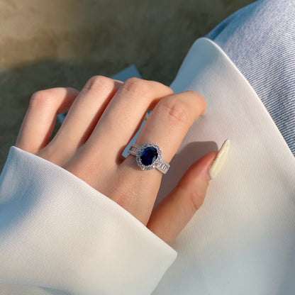 [Elowen Jewels]1.5 Carat Dazzling Charming Oval Cut Banquet Ring