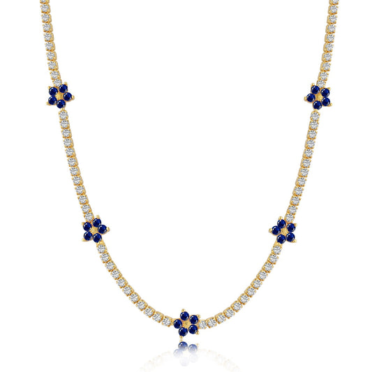 [Elowen Jewels]Luxurious Colorful Flower Tennis Necklace
