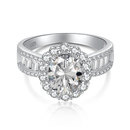 [Elowen Jewels]1.5 Carat Dazzling Charming Oval Cut Banquet Ring