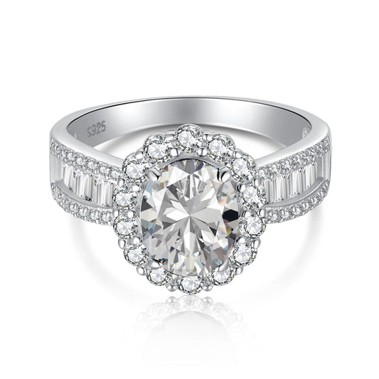 [Elowen Jewels]1.5 Carat Dazzling Charming Oval Cut Banquet Ring
