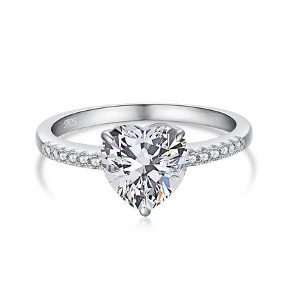 [Elowen Jewels]2.0 Carat Dazzling Lustrous Heart Cut Lover Ring