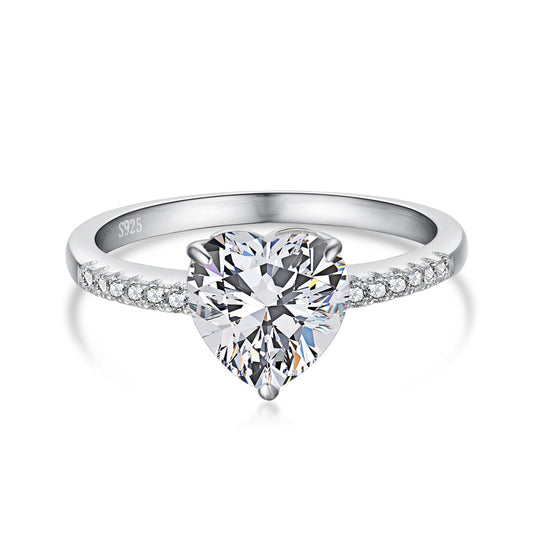[Elowen Jewels]2.0 Carat Dazzling Lustrous Heart Cut Lover Ring