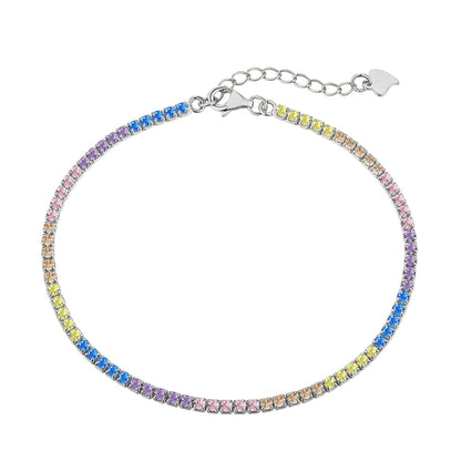 [Elowen Jewels]Dazzling Colorful Round Cut Daily Bracelet